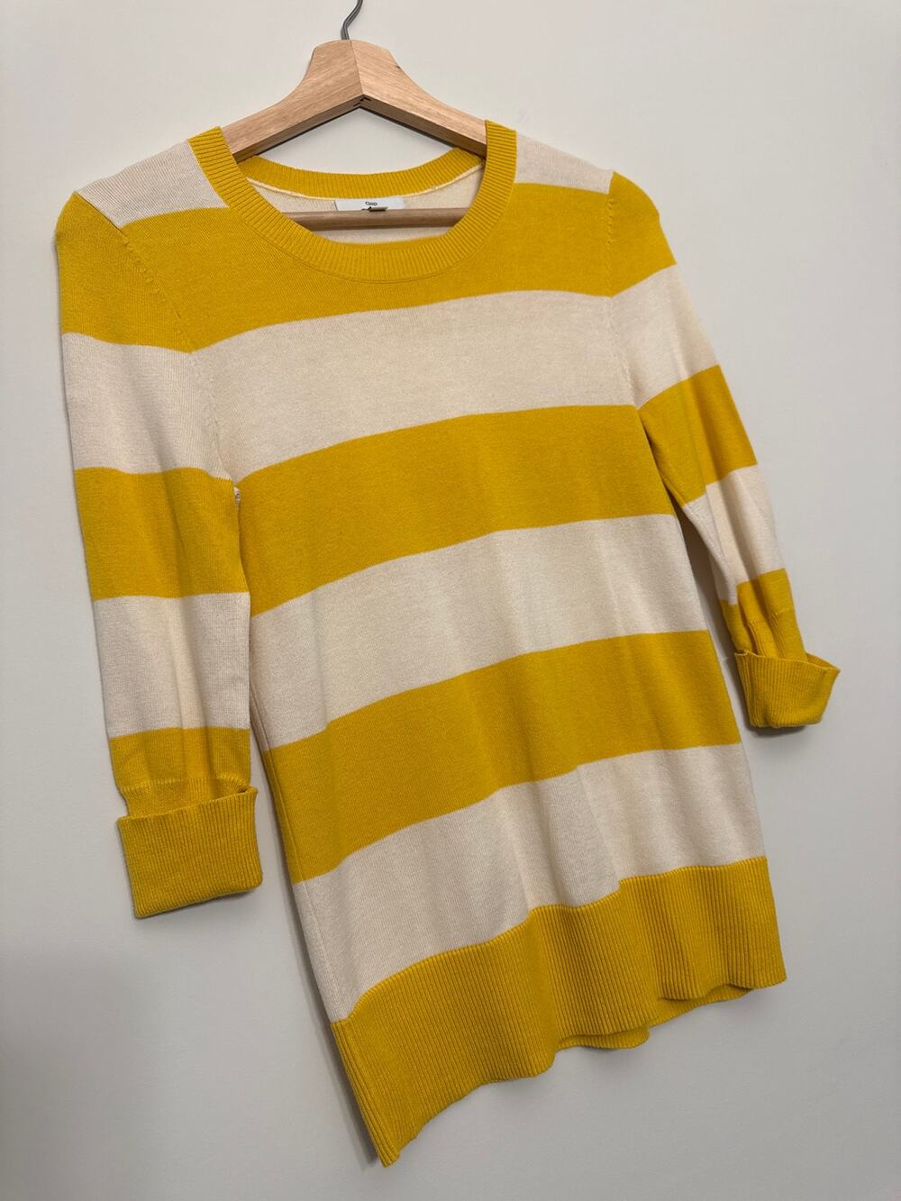 GAP Yellow Rugby Stripe Sweater – Size XS